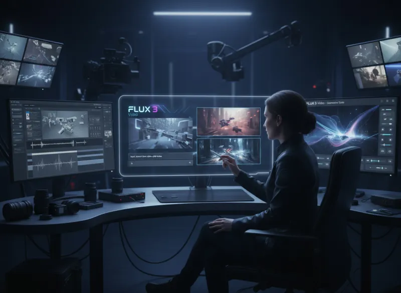 電影工作者使用 FLUX 3 Video 生成預覽影片與 B-roll 素材