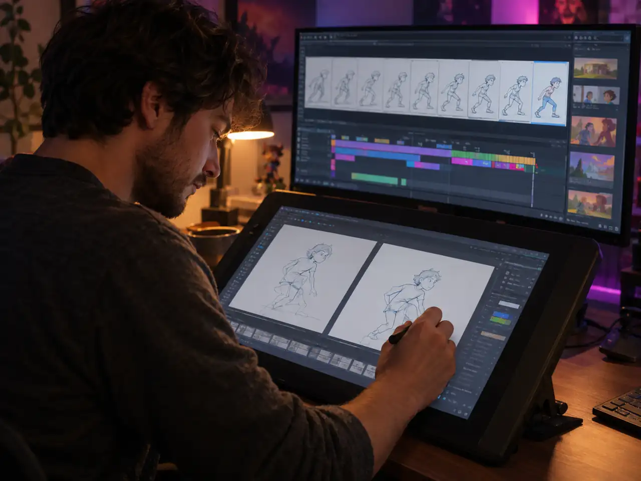 Animators and Illustrators using the frames to video generator