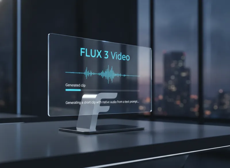 FLUX 3 Video 透過文字提示詞生成帶有原生音訊的短片