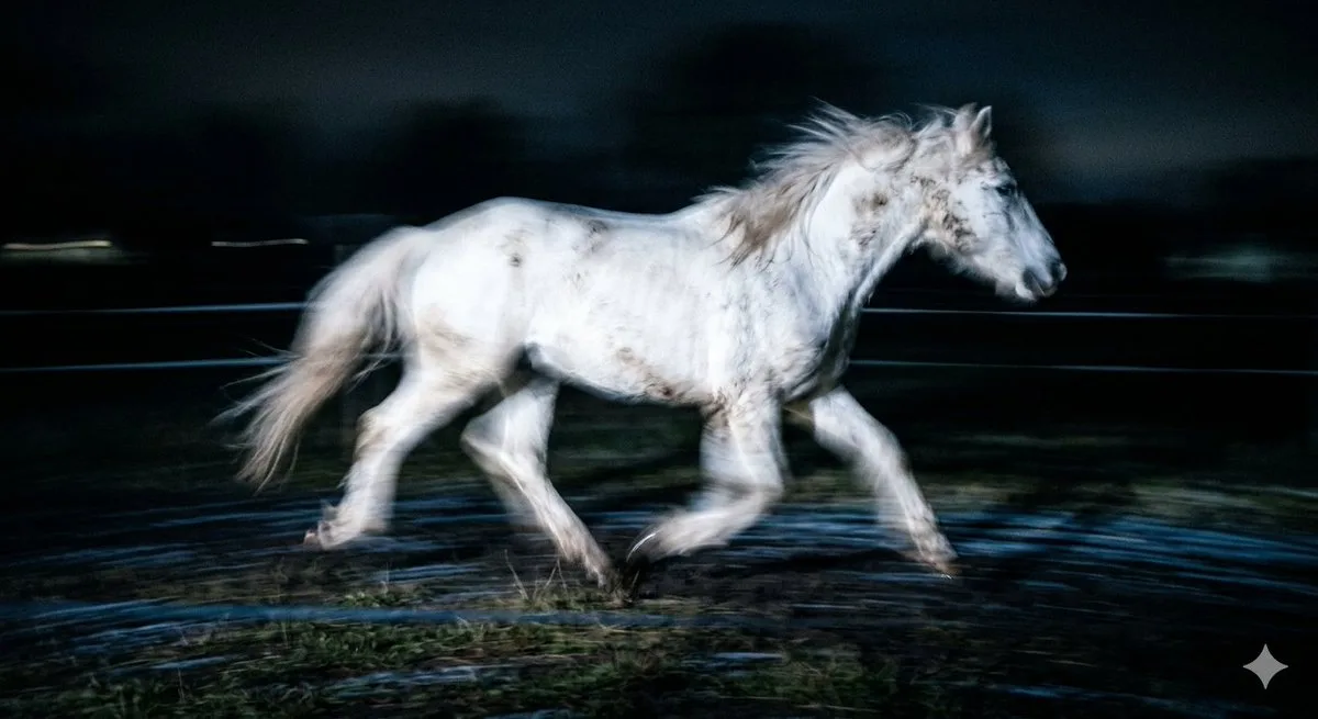 3.2. White Horse in Motion generated image example
