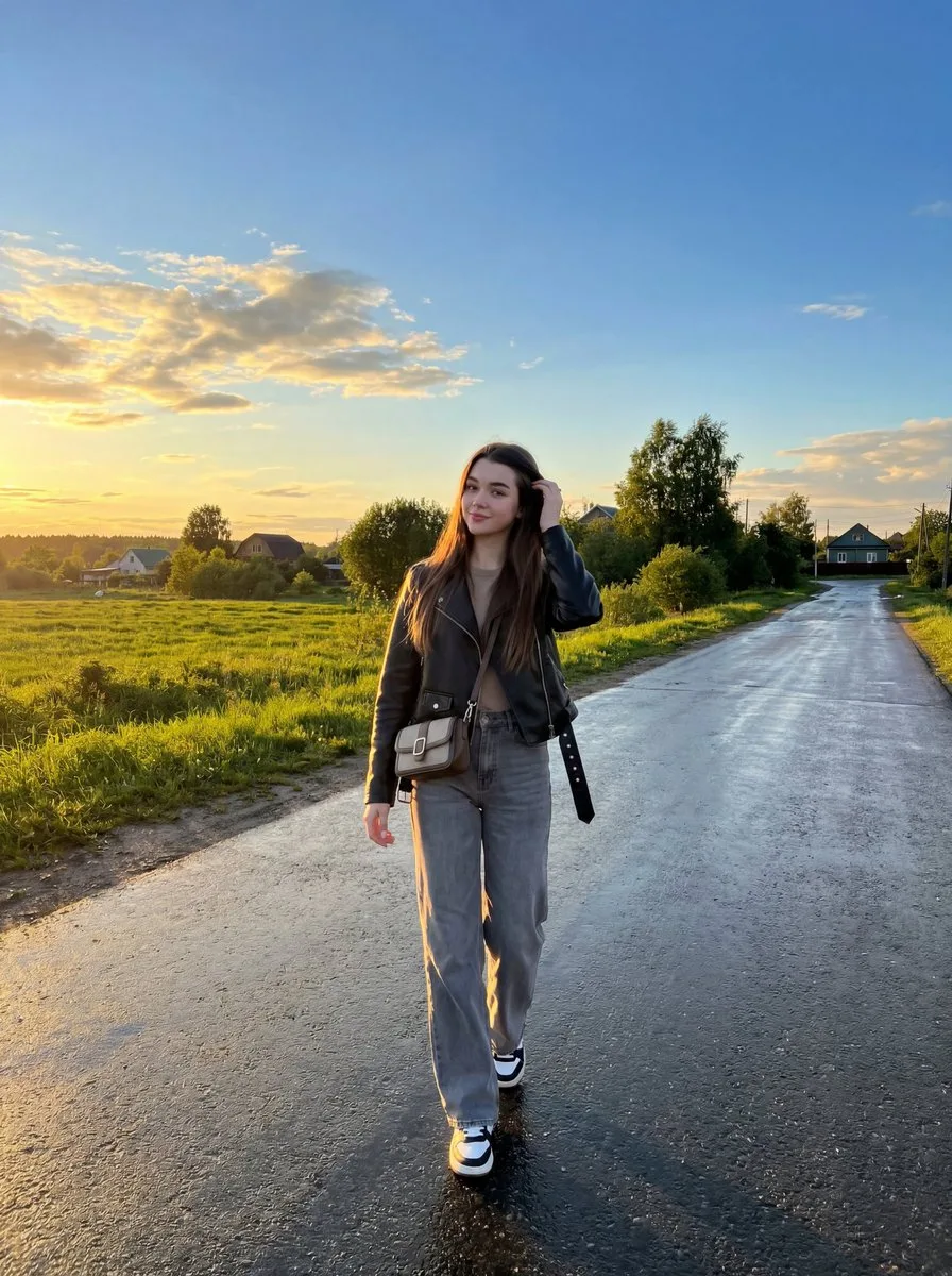 3.5. Golden Hour Walking generated image example