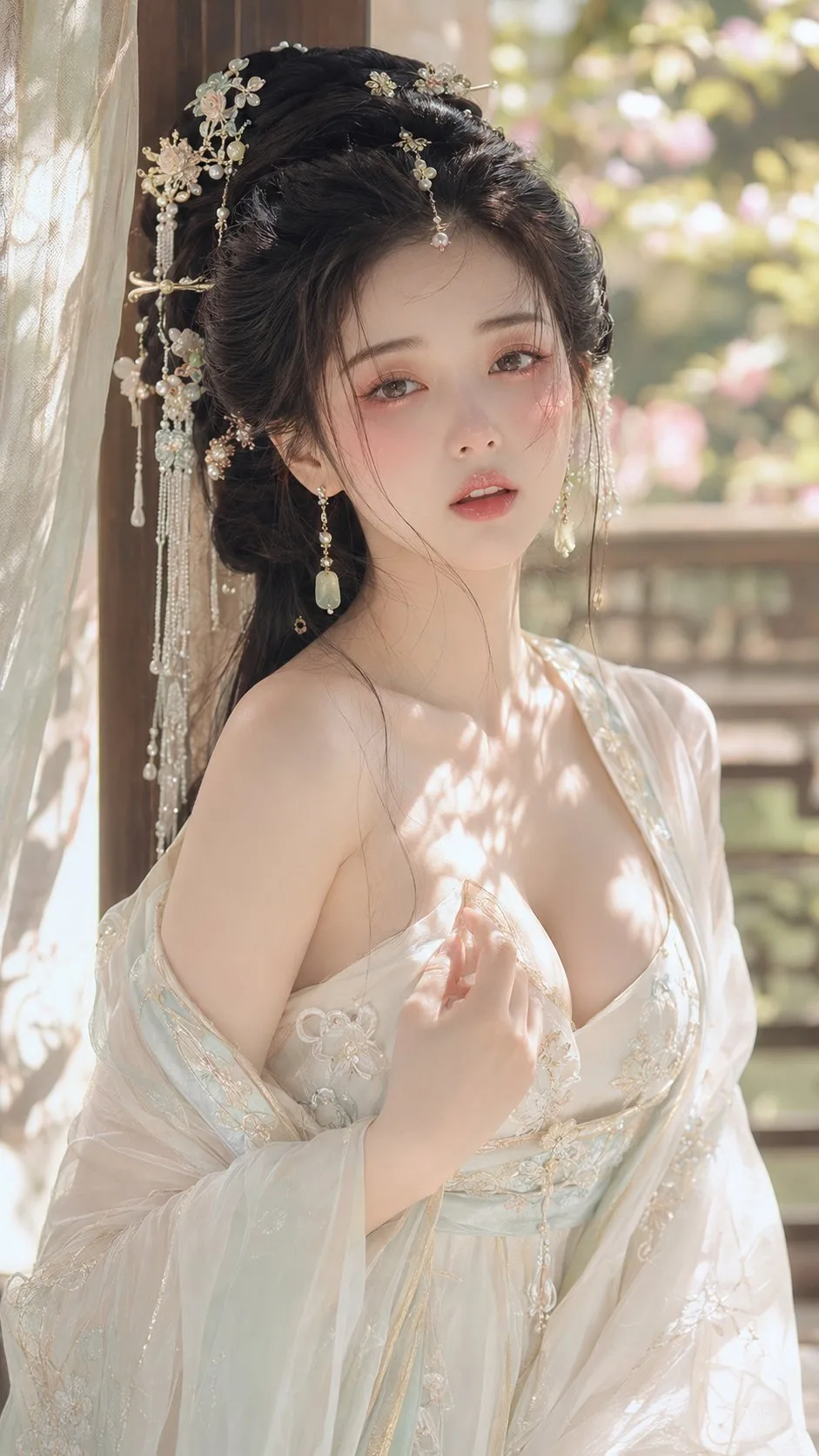 Ancient Chinese Water-Glow Beauty Portrait generated image example