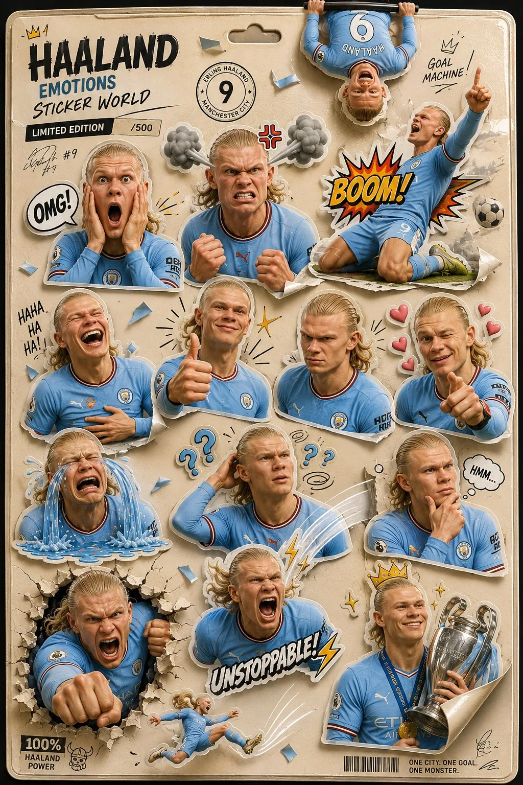 Cristiano Ronaldo Living Sticker Sheet generated image variant 2