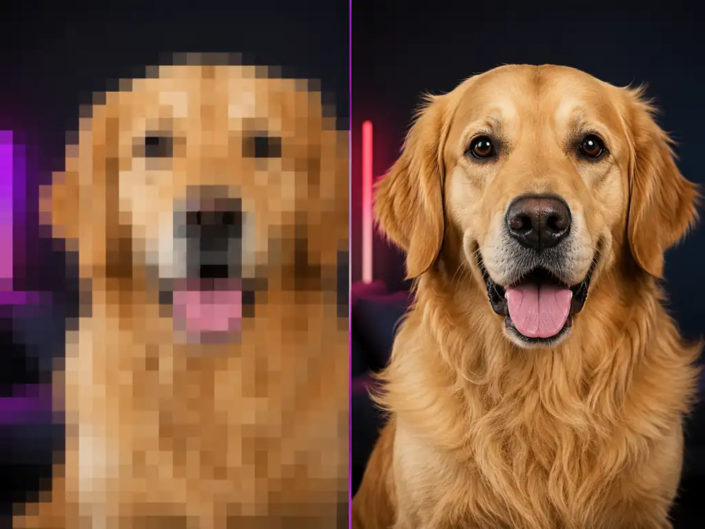 Unpixelate Image