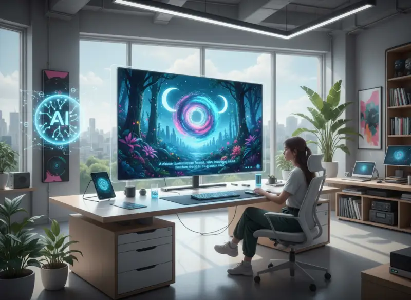 FLUX 3 Image 生成器根据文字提示词生成图片的界面展示