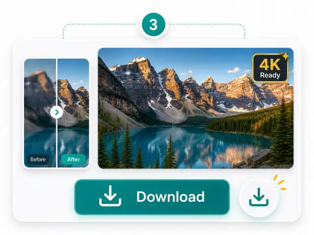 Step 3: Download upscaled 4K image