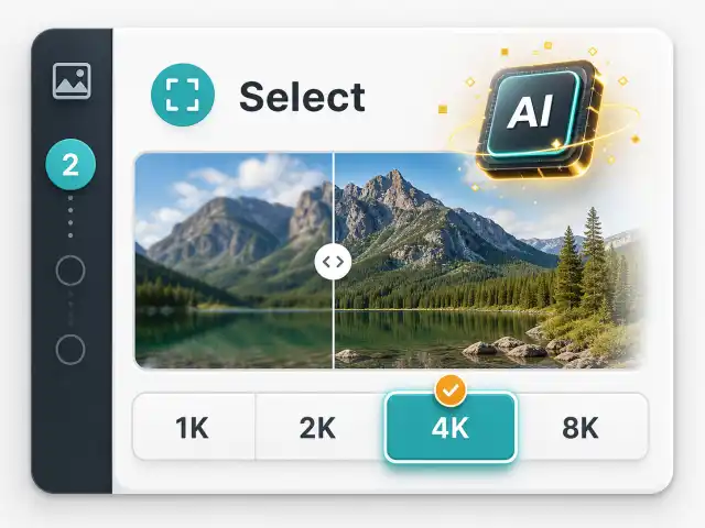 Step 2: Choose 4K or 8K upscale resolution