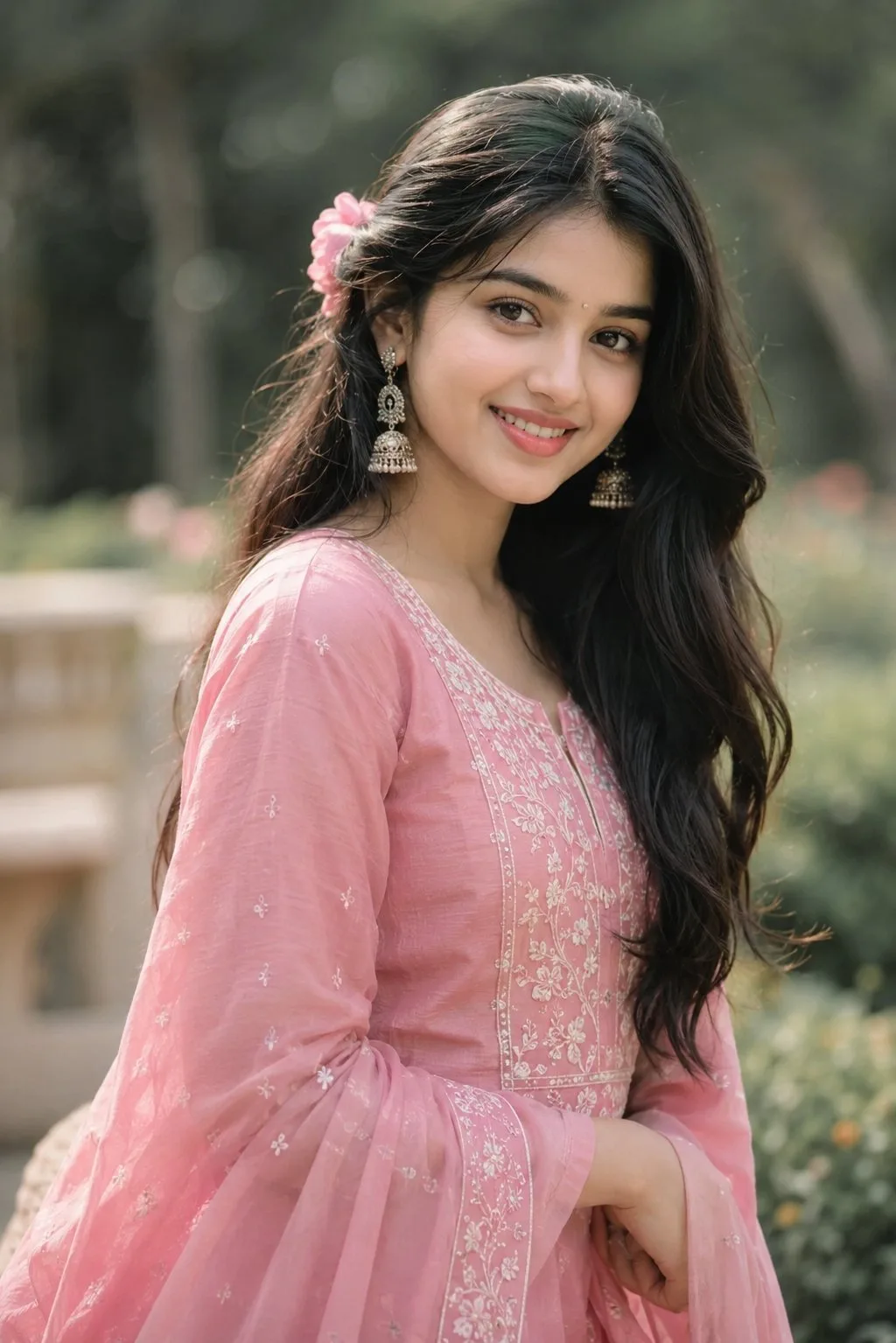 Cinematic South Asian Girl Aesthetic Portrait generated image example