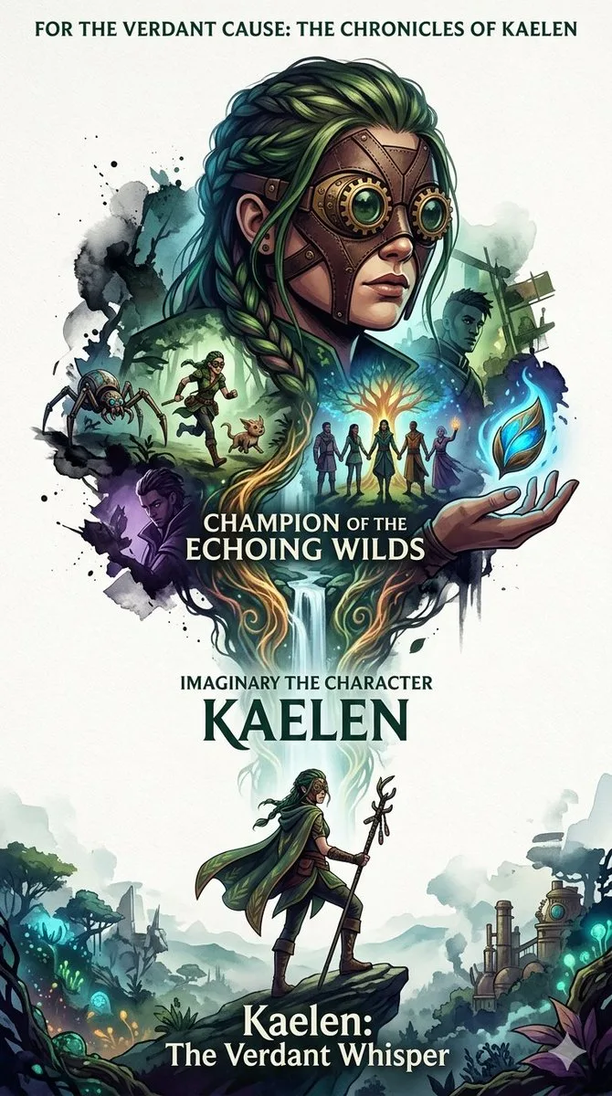 Game Asset - Heroic Nature-Punk Collage Poster generated image example