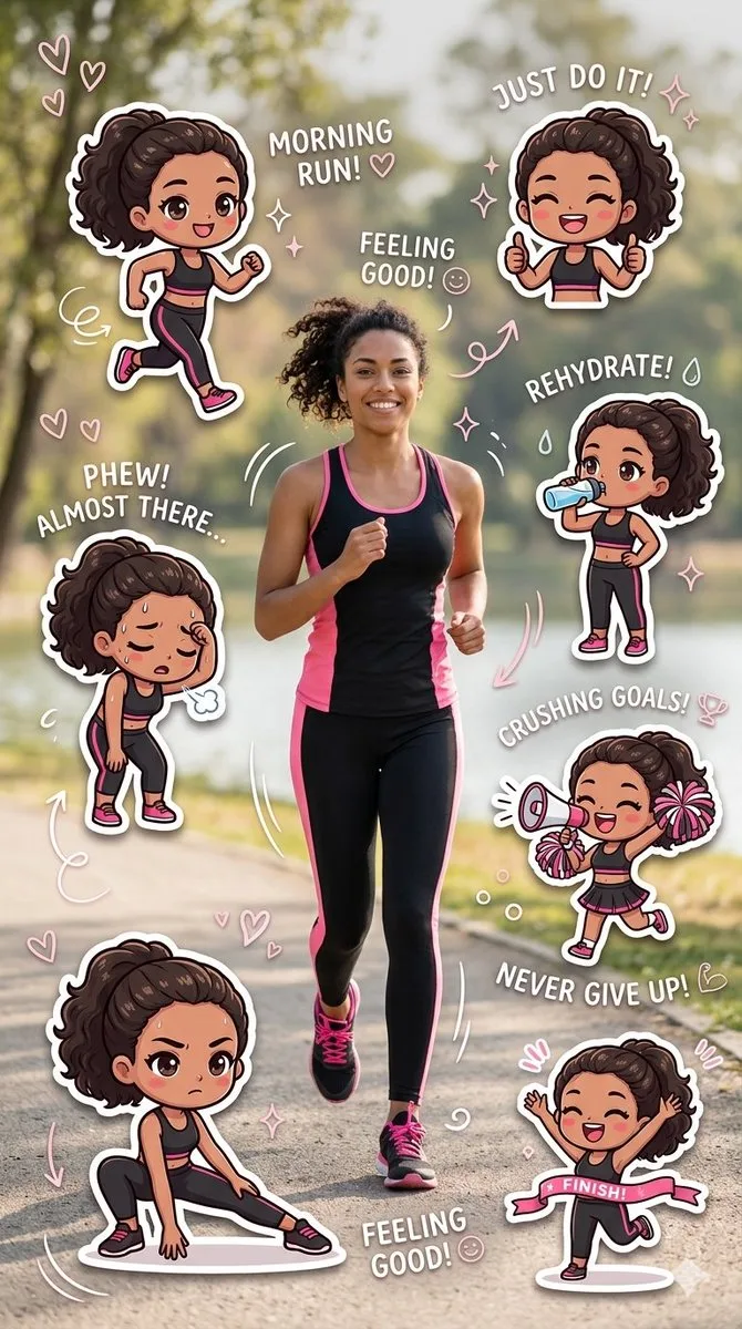 Infographic / Edu Visual - Fitness Journey Digital Collage generated image example