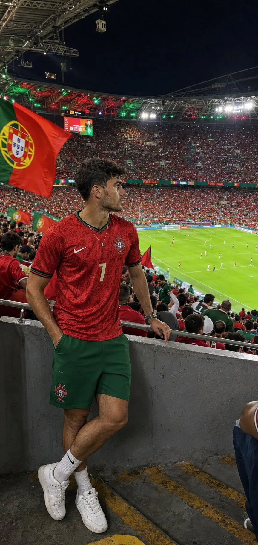 Portugal Male Supporter Upper Stands Candid generated image example 1