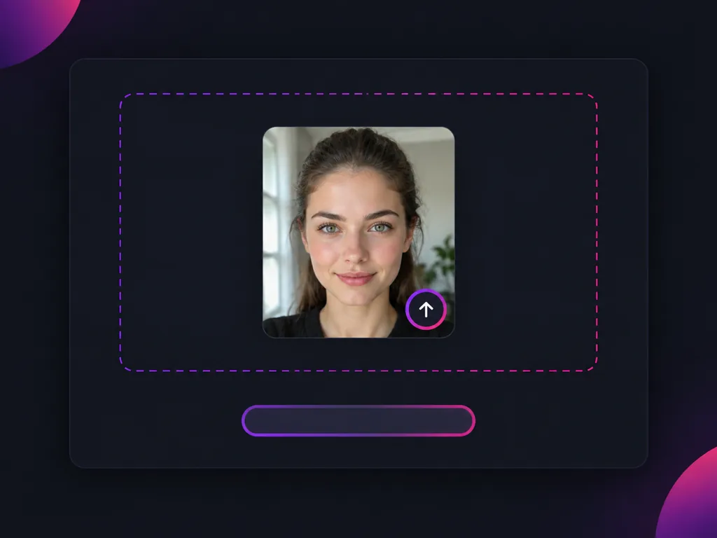 Uploading a front facing selfie to change hair color in photo with AI