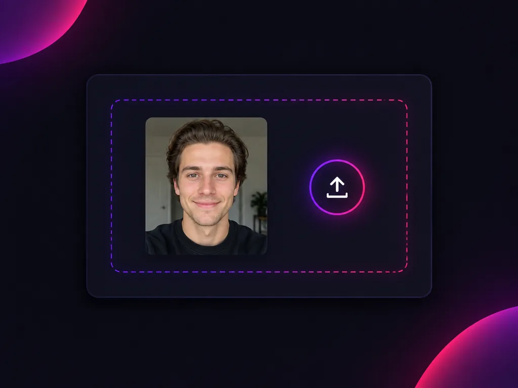 Selfie uploaded to the AI hairstyle changer with the hairline visible